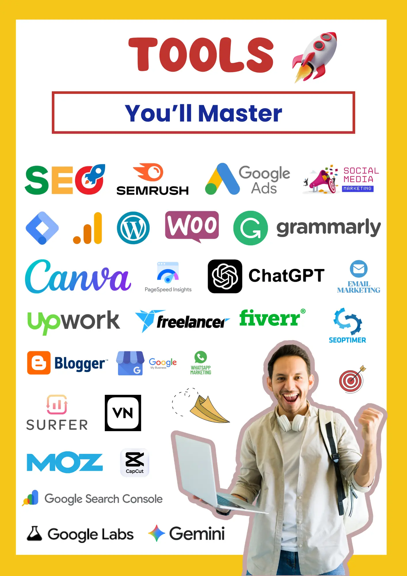 Digital marketing tools learners will master